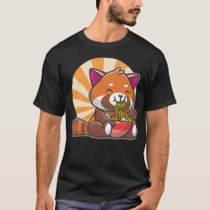 Red Panda Ramen Japanners noedels klinken Kawaii A T-shirt