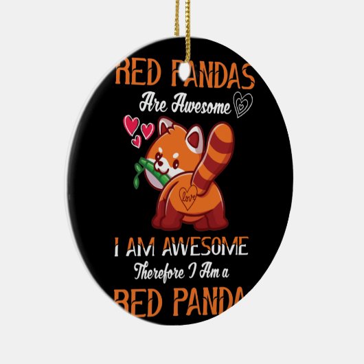 Red Panda Red Panda Lover Red Panda Keramisch Ornament (Rechts)