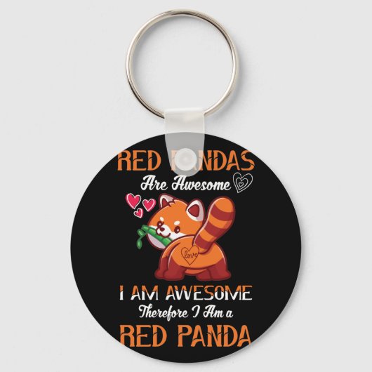 Red Panda Red Panda Lover Red Panda Sleutelhanger (Voorkant)