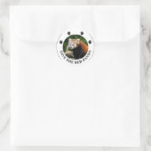 Red Panda redden Ronde Sticker (Tas)