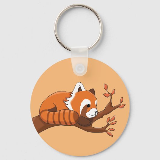 Red Panda Resting in Tree Sleutelhanger (Voorkant)