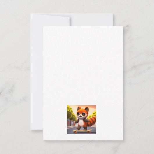 Red Panda Rides Bedankkaart (Achterkant)