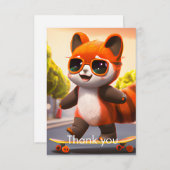 Red Panda Rides Bedankkaart (Voorkant / Achterkant)