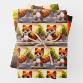 Red Panda Rides Inpakpapier Vel (In situ)