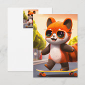 Red Panda Rides Kaart (Voorkant / Achterkant)