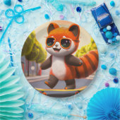 Red Panda Rides Papieren Bordje (Feest)