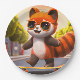 Red Panda Rides Papieren Bordje