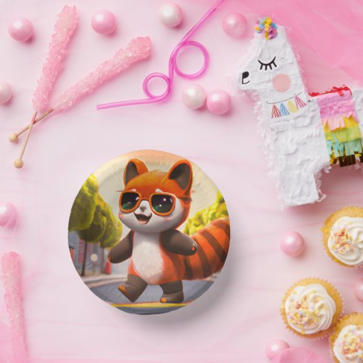 Red Panda Rides Papieren Kommen (Feest)