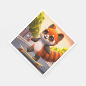 Red Panda Rides Uitnodiging Servet (Hoek)