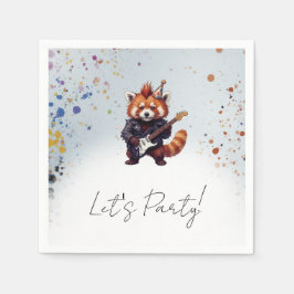 Red Panda Rocker Cocktail Servet