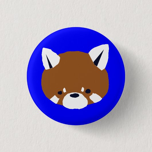 Red Panda Ronde Button 3,2 Cm (Voorkant)