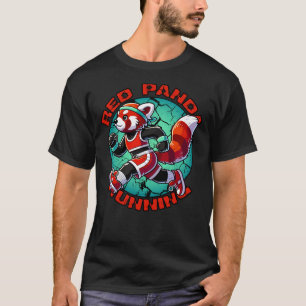 Red Panda Running Funny Runner T-shirt