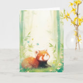 Red Panda Sanctuary Kaart (Gele Bloem)