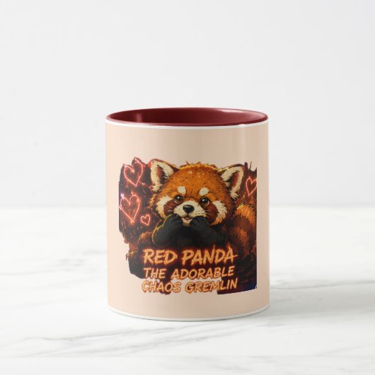 Red Panda “Schattige Chaos Gremlin” Mok (Midden)