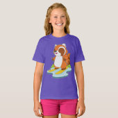 Red Panda Skier Ski T-shirt (Voorkant volledig)