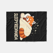 Red Panda Sleep Pajamas  Fleece Deken (Voorkant (Horizontaal))