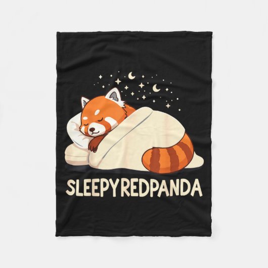 Red Panda Sleep Pajamas  Fleece Deken (Voorkant)