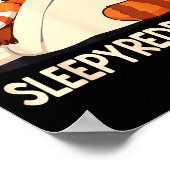 Red Panda Sleep Pajamas Poster (Hoek)