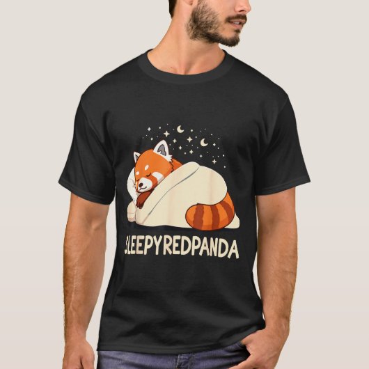 Red Panda Sleep Pajamas T-shirt (Voorkant)