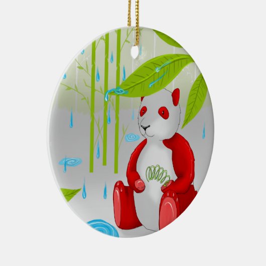 Red Panda Slinky Keramisch Ornament (Rechts)