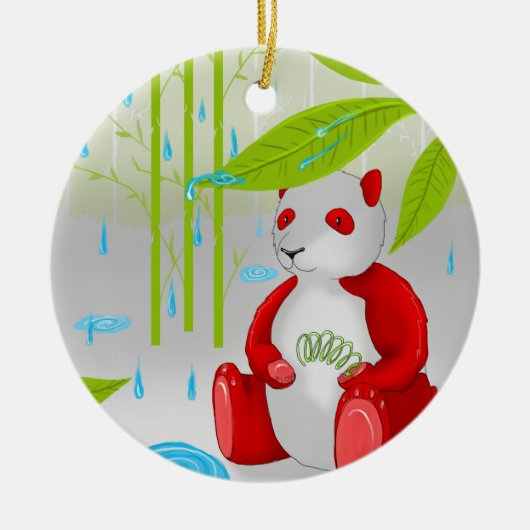 Red Panda Slinky Keramisch Ornament (Voorkant)