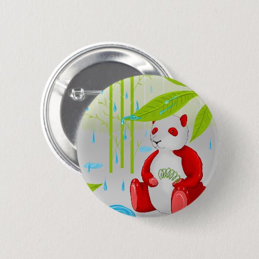 Red Panda Slinky Ronde Button 5,7 Cm (Voorkant /achterkant)