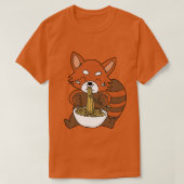 Red Panda Slurping Ramen T-shirt (Design voorkant)
