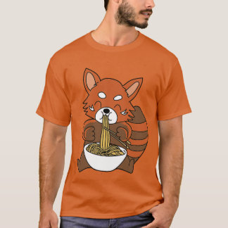 Red Panda Slurping Ramen T-shirt