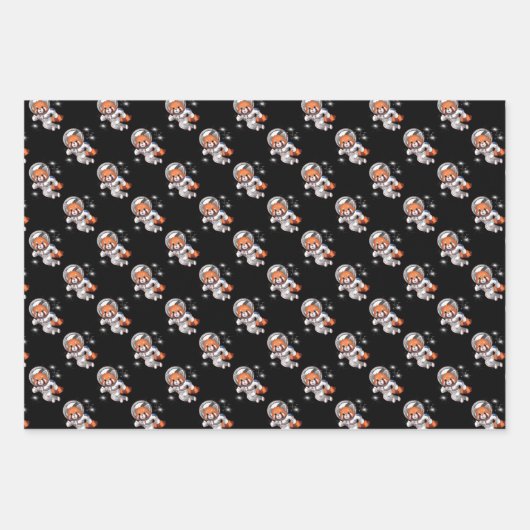 Red Panda Space Astronaut Inpakpapier Vel (Voorkant 3)