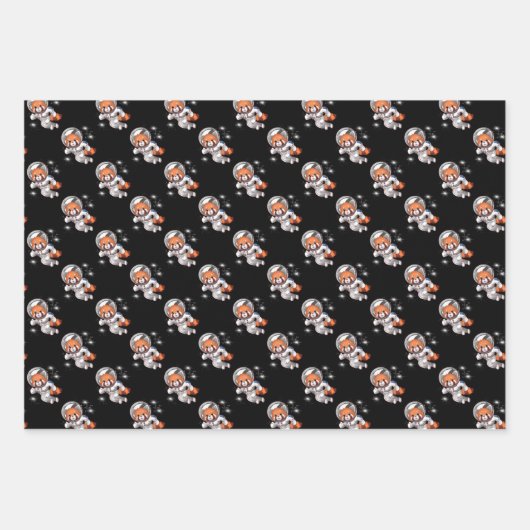 Red Panda Space Astronaut Inpakpapier Vel (Voorkant 2)