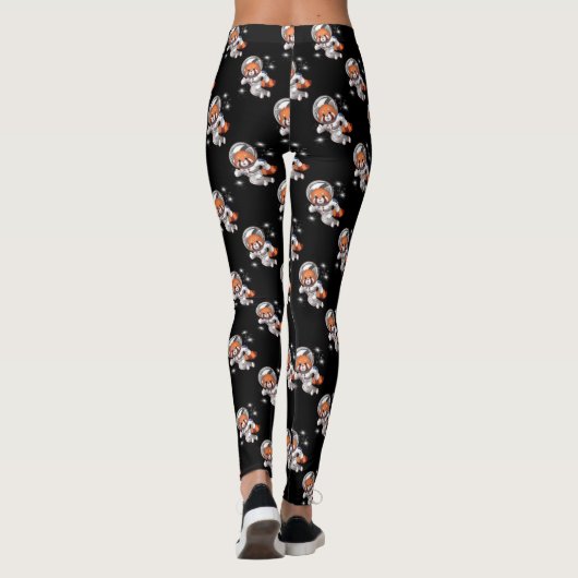 Red Panda Space Astronaut Leggings (Achterkant)