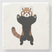 Red Panda Stenen Onderzetter (Voorkant)