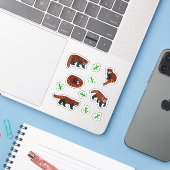 Red Panda Sticker (Laptop met iPhone)