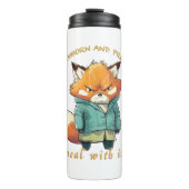 Red Panda Stubborn Deal Met Het Schattig Schattig  Thermosbeker (Voorkant)