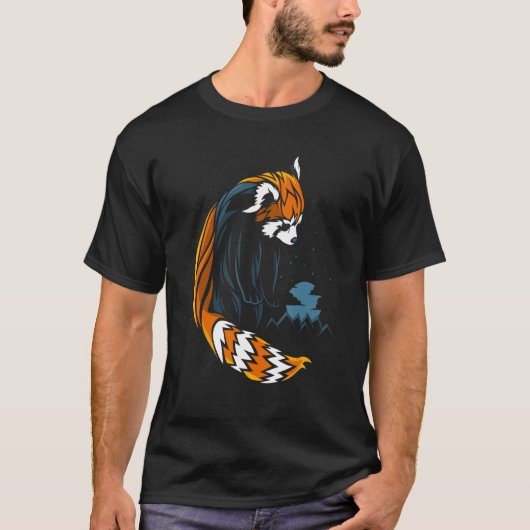 Red Panda tattoo stijl T-shirt (Voorkant)