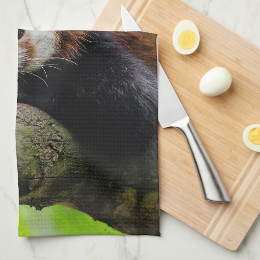 Red Panda Theedoek (Quarter Fold)