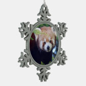 Red Panda Tin Sneeuwvlok Ornament (Links)
