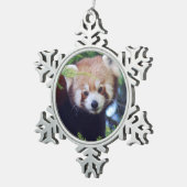 Red Panda Tin Sneeuwvlok Ornament (Rechts)