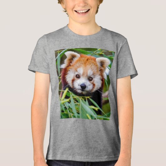 Red Panda Tri-Blend Shirt (Voorkant)