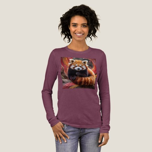 Red Panda Tri-Blend Shirt (Voorkant)