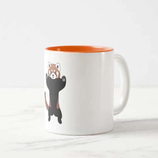 Red Panda Tweekleurige Koffiemok (Voorkant rechts)