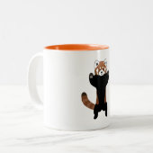 Red Panda Tweekleurige Koffiemok (Voorkant links)