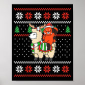 Red Panda Ugly Christmas Sweater Reindeer Llama Ri Poster (Voorkant)
