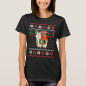 Red Panda Ugly Christmas Sweater Reindeer Llama Ri T-shirt (Voorkant)