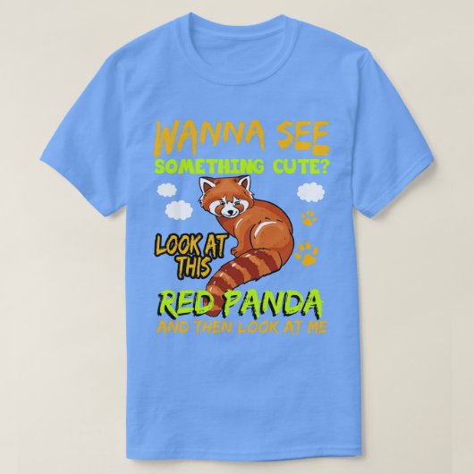 Red Panda wil iets Schattige zien T-shirt (Design voorkant)