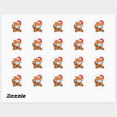 Red Panda Winter Animals Red Pandas Clas Ronde Sticker (Vel)
