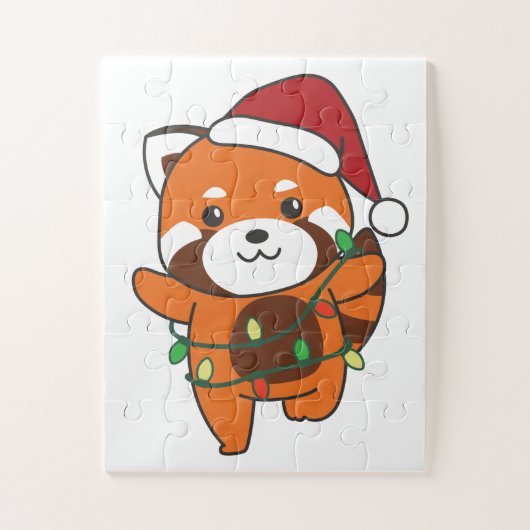 Red Panda Winter Animals Red Pandas Jigs Legpuzzel (Verticaal)