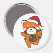 Red Panda Winter Animals Red Pandas Magn Magneet (Voorkant / Achterkant)