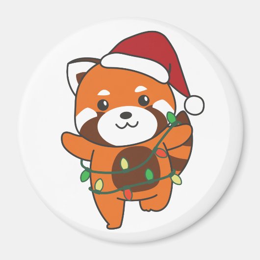 Red Panda Winter Animals Red Pandas Magn Magneet (Voorkant)