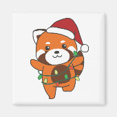 Red Panda Winter Animals Red Pandas Magn Magneet (Voorkant)
